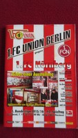 Programm/Stadionheft  1.FC UNION BERLIN - 1.FC NÜRNBERG 07.11.2015,TOP