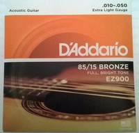 1 Satz Daddario EZ-900 Westerngitarren Saiten Bronze 010 - 050  EZ900