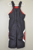 ZERO XPOSUR 100% Polyester Black+Gray Striped Winter/Snow Overalls Boys' Size 3T