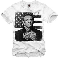 E1SYNDICATE T SHIRT DOPE JAMES DEAN TATTOO ELVIS MARILYN MONROE NEU HBA DGK GRAU