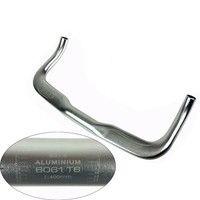 Bahnlenker Singlespeed Fixielenker Bullhorn Fahrrad 31,8mm Klemmung Silber B144