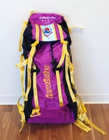 Trekkingrucksack Invicta Original aus den 90ern Retro pink/lila Wanderrucksack