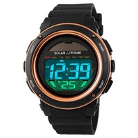 SKMEI Herren Damen Solar Powered Digital Sportuhr Wasserdicht Armbanduhren M8S6