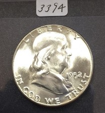 1952 Franklin 50C (#3394) Gem Bu. Really Nice Coin. Carefully Check out the Phot