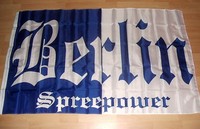Berlin Flagge  "BERLIN,SPREEPOWER"   Ultra Spree