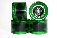 4 Stück Longboard Rollen Wheels Grün 70x50mm 85A Inklusive ABEC 11 und Spacers