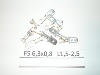 10St.FLACHSTECKER KABELSCHUHE 6,3x0,8 1,5-2,5²mm LICHTKABEL BELEUCHTUNG KFZ