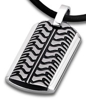 Lotus Style Leder Halskette LS1563-1/2 Marc Marquez Anhänger schwarz silbern