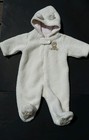 Carters Infant 3 Months Sherpa Hooded Bear Bunting Snowsuit Coat Baby Cream 