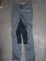 Reithose Global blau-kariert Gr. 38 bzw. 32 / 34 / 36 / 158 / 164