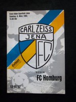 Orig.PRG   2.Bundesliga  1991/92  FC CARL ZEISS JENA - FC HOMBURG / Meisterrunde