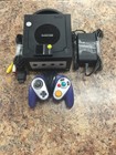 Nintendo GameCube Jet Black w/ Purple Controller DOL-001 & NYKO Memory Card 64mb