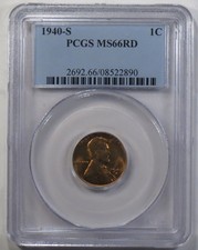 New listing
1940-S Lincoln Wheat Cent Pcgs Ms66Rd