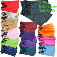 5Stück Brille Tasche Brillenetui Brillenbeutel 11FarbenTasche für Sonnenbrillen 