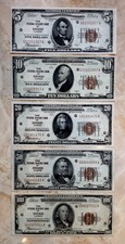 1929 "Set of 5 Chicago District" $5 - $10 - $20 - $50 - $100 *No Reserve Price*