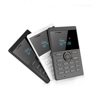 Black Tiny Mini Smallest Unlock Quad Band Sim Card Mobile Card Cell phone MP3 GE