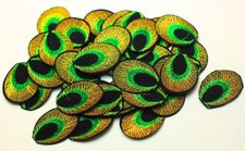 New 10pcs Embroidered Cloth Iron On Patch Sew Motif Applique peacock eye KQY-06