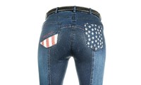 HKM_REITHOSE_STARS_&_STRIPES_DENIM_SILIKON_JEANS_VOLLBESATZ_NEU_SOFORT_TOP!