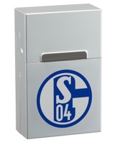Zigarettenbox chrom FC SCHALKE 04 S04 NEU