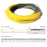 FLYFI-NRW Fliegenschnur Real Windcutter WF-8F Farbe gelb/grau