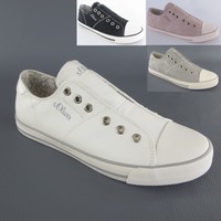 s OLIVER SLIPPER NEU DAMEN SCHUHE HALBSCHUHE SNEAKER KUNSTLEDER TEXTILFUTTER NEU