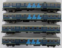 4 Roco NS-Nahverkehrswagen Personenwagen Modelleisenbahn Spur H0