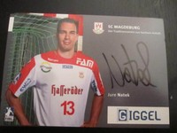 16440 Jure Natek SC Magdeburg Handball original signierte Autogrammkarte