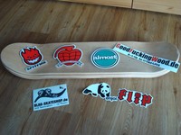 Blank Skateboard Deck 3x 7.50"  NATUR mit Sticker