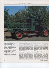 1919  WHITE MODEL 15 TRUCK 3 pg Color Article