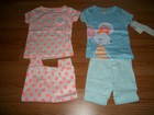 CARTER'S baby girls 4 piece pajama sleepwear set 9 24 Months & 4 5 NWT 