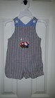 Boys Size 6-9 Months Samara Cement Truck Plaid Shortalls/ Outfit