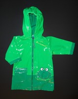 NWOT Boy's Girl's Green Hooded Raincoat Jacket size 12 Month 