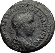 GORDIAN III 240AD VIMINACIUM Bull Lion LEGIONS Sestertius BIG Roman Coin i58050