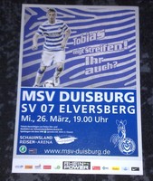MSV Duisburg - SV 07 Elversberg Postkarte Saison 2013/2014