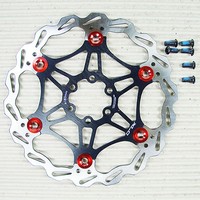 BREMSSCHEIBE XLC BR-X50 - 6 LOCH - 180 MM - ALUMINIUM STAHL - SCHWARZ ROT SILBER