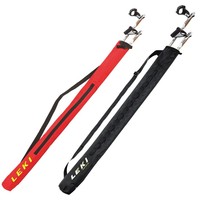 LEKI Stocktasche für 1 Paar Nordic Walking Stöcke Schwarz Rot NEU
