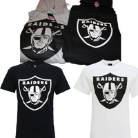 NFL Oakland Raiders Graphic Tee Fan T-Shirt Hoodie Fanshirt Majestic Football