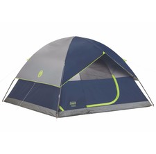Coleman Sundome 6 Person Outdoor Hiking 10' x 10' Camping Tent w/ Rainfly Awning