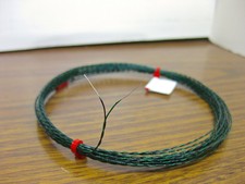 25 feet solid 30 AWG Silver Plated Wire Tight Twisted Pair Black Green