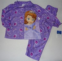 SOFIA THE FIRST Toddler Girls 4T Flannel Pjs Set PAJAMAS Shirt Disney Princess