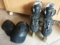 TOP Inliner K2 ascent Gr 44,5 (11) mit Softboot..schwarz-grau,,+ Knieschoner !