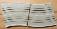 Kurvenstücke der Faller Packung 4423 -- Faller 4222,  2 x Kurve 22 Grad  !