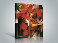 Franz Marc - Füchse Expressionismus Poster Leinwand-Druck Bild (80x60cm) #56982