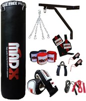 MADX 15 Stück 1,5 m Schwer Gefüllte Boxen Boxsack Set,Handschuhe,Bügel,Ketten
