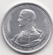 Hungary 1943 - 5 Pengo - Proof - Aluminum Coin