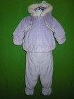 Protection System baby girl velour snowsuit jacket pants hood size 6-9mts