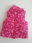 GYMBOREE GLAMOUR BALLERINA PINK POLKA DOT HOODED PUFFER VEST SIZE 4T-5T
