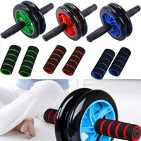 Bauchtrainer AB Wheel Bauchroller Roller Bauchmuskeltrainer 2 Modell + Knie Pad