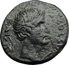 AUGUSTUS 27BC Thessalonica Macedonia Wreath Authentic Ancient Roman Coin i58267