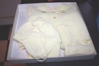 Vintage Baby Doll Clothes Lot size 3 months Yellow Jacket Hat & Pants Italy